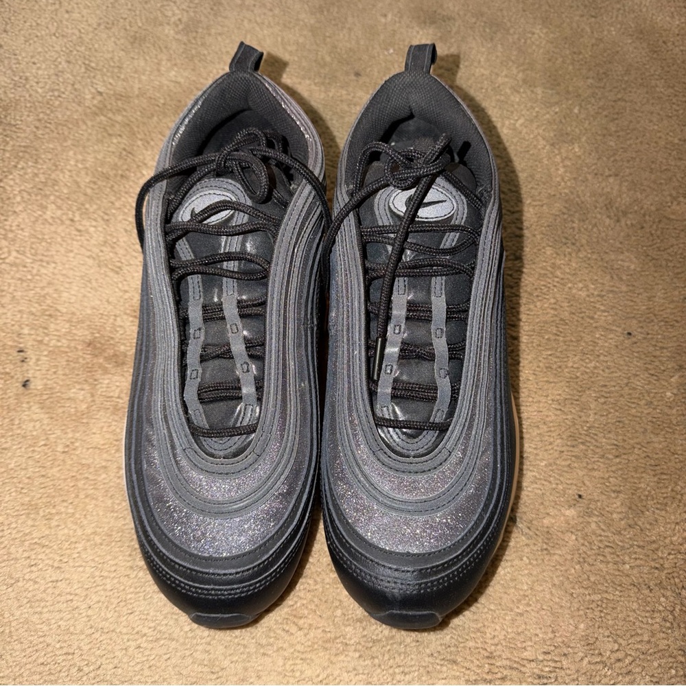 Nike Black and Gray Sparkle Air Max Sneakers